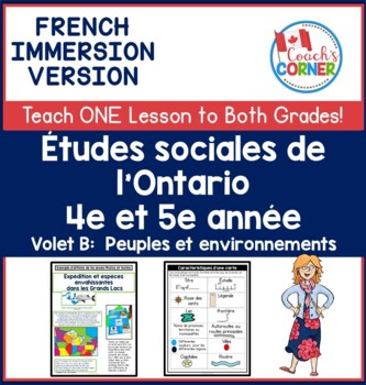 Preview of Ontario Grade 4/5 Social Studies Strand B | French Immersion Version