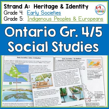 Preview of Ontario Grade 4/5 Strand A Social Studies Early Societies and Indigenous Peoples