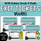 Ontario Grade 4 Math Exit Tickets Bundle | Print and Digit