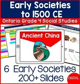 Preview of Ontario Grade 4 Social Studies | Early Societies to 1500 DIGITAL VERSION