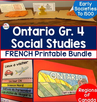 Preview of Ontario Grade 4 Social Studies | Full Year FRENCH Printable Bundle