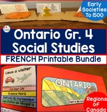 Ontario Grade 4 Social Studies | Full Year FRENCH Printabl