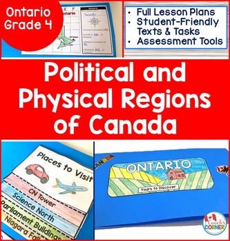 Preview of Ontario Grade 4 Social Studies:  Physical and Political Regions of Canada