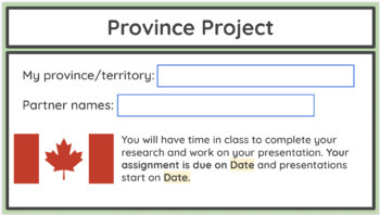 Preview of Ontario Grade 4 Social Studies Province Project
