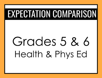 Preview of Ontario Grade 5 & 6 Health & Phys. Ed. Comparison