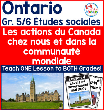 Preview of Ontario Grade 5/6 Social Studies | Strand B People & Environments | FRENCH