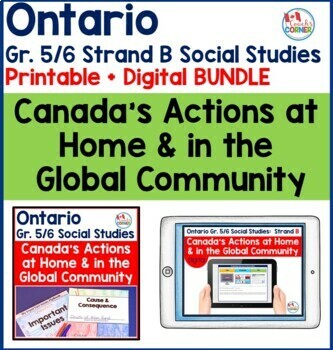 Preview of Ontario Grade 5/6 Strand B Printable + Digital Social Studies BUNDLE