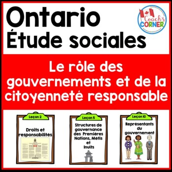 Preview of Ontario Grade 5 Canadian Government and Citizenship | FRENCH IMMERSION