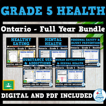 Preview of Ontario Grade 5 Health - Full Year Bundle