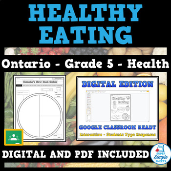 Preview of Ontario Grade 5 Health - Healthy Eating
