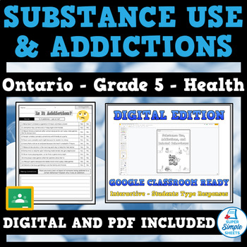 Preview of Ontario Grade 5 Health - Substance Use, Addictions and Related Behaviours