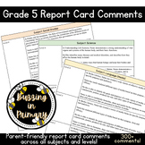 Ontario Grade 5 Report Card Comments (Full Comment Bank vi