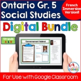 Ontario Grade 5 Social Studies Digital Bundle:  FRENCH IMM