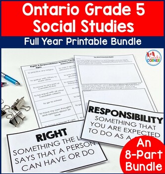 Preview of Ontario Grade 5 Social Studies PRINTABLE BUNDLE