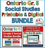 Ontario Grade 5 Social Studies Printable and Digital BUNDLE 