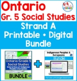 Ontario Grade 5 Social Studies Strand A Printable and Digi