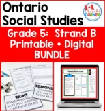 Ontario Grade 5 Social Studies Strand B Printable and Digi