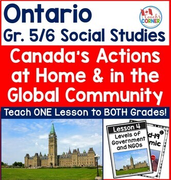 Preview of Ontario Gr. 5/6 Social Studies Strand B Canada at Home & in the Global Community