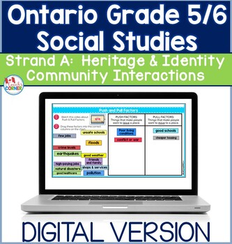 Preview of Ontario Grade 5 and 6 Social Studies Strand A for Use with Google Slides(TM)