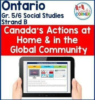 Preview of Ontario Grade 5 and 6 Social Studies Strand B for Use with Google Slides™️