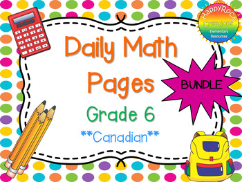 Preview of Ontario Grade 6 Daily Math Bundle
