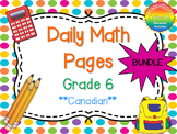 Ontario Grade 6 Daily Math Bundle