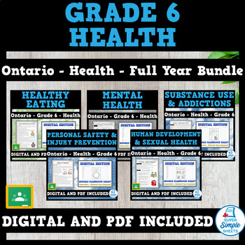 Preview of Ontario Grade 6 Health - Full Year Bundle