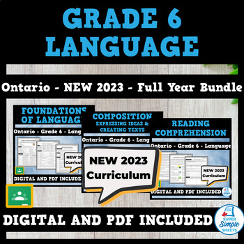 Preview of Ontario Grade 6 Language - FULL YEAR BUNDLE - NEW 2023 Curriculum