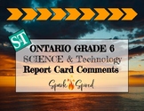 Ontario Grade 6 Science Report Card Comments