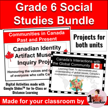 Preview of 6th Grade Social Studies | Ontario | Activities and Inquiry Bundle