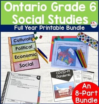 Preview of Ontario Grade 6 Social Studies PRINTABLE BUNDLE