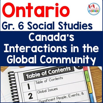 Preview of Ontario Grade 6 Social Studies Canada's Interactions in the Global Community