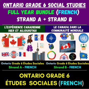 Preview of Ontario Grade 6 Social Studies FRENCH - Full Year Bundle