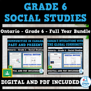 Preview of NEW 2023 - Ontario Grade 6 Social Studies - FULL YEAR BUNDLE