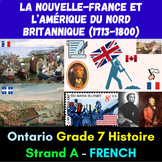 Ontario Grade 7 History FRENCH - New France and British No
