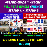 Ontario Grade 7 History FRENCH - Strand A and Strand B Bundle