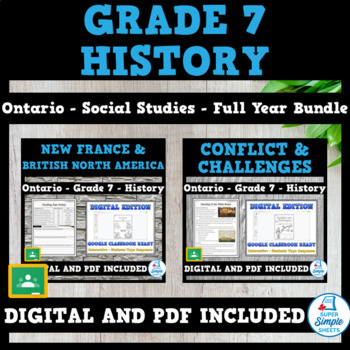 ontario grade 7 social studies history full year bundle tpt