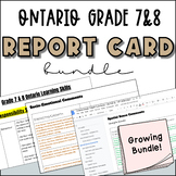 Ontario Grade 7 and 8 Report Card Comment Bundle