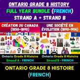 Ontario Grade 8 History FRENCH - Strand A and Strand B Bundle