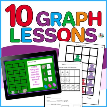 Preview of Graphing Lessons & Worksheets for Bar & Picture Graphs with Tally Mark Practice