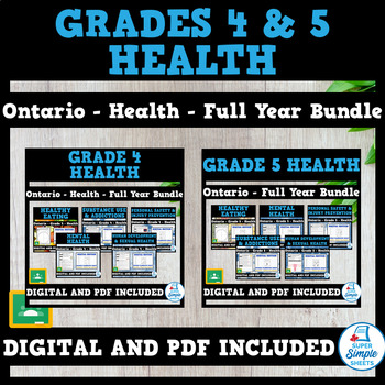 Preview of Ontario Grades 4 & 5 Health - Full Year Bundle