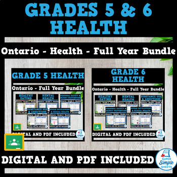 Preview of Ontario Grades 5 & 6 Health - Full Year Bundle