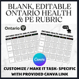 Ontario Health and PE Rubric Template (Canva)