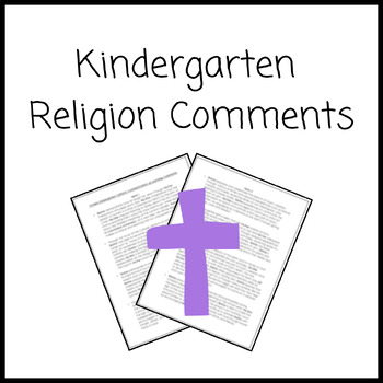 Preview of Ontario Kindergarten Communication of Learning Religion Comments