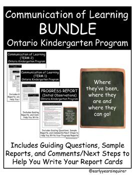 Preview of Ontario Kindergarten Program Assessment Bundle (Communication of Learning)