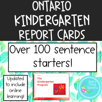Preview of Ontario Kindergarten Report Card Sentence Starters
