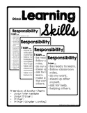 Ontario Learning Skills & Work Habits Anchor Charts/Poster