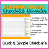 Ontario Learning Skills Assessment Recorder