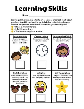 Ontario Learning Skills Self Reflection by Mrs Stark Teaches | TPT