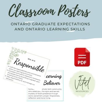 Preview of Ontario Learning Skills and Graduate Expectations Posters